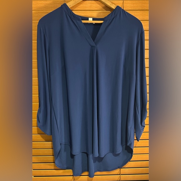 Cato Velvety Stretch Blue Top size 18/20 - Picture 1 of 7